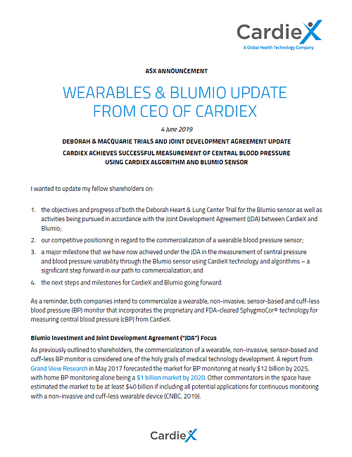 CardieX Wearables Announcement